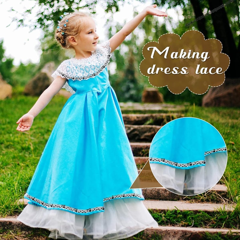 Shappy 20 Yards 28 mm Hollow Music Note Ribbon Musical Grosgrain Engraved Notation Craft Ribbons Clothing Trim Accessories for DIY Handmade Wrapping Homecoming Supplies1 Roll - Image 5