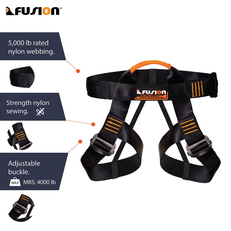 Fusion Climb Centaur Adjustable Half Body Climbing Harness, For Mountaineering, Rock Climbing, Rappelling, Safety Harness, Work Safety Belt, Fire Resucing, Caving, Climbing, Tree Climbing, Zipline - Image 3