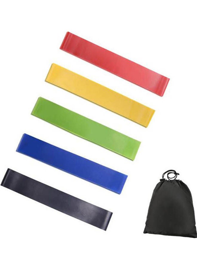 نيبمينينت طقم أشرطة حلقية خفيفة و متوسطة ثقيلة لتمارين المقاومة، تمارين كروس فيت، اليوجا، البيلاتس، وتمارين اللياقة البدنية، الأرداف، التمارين المنزلية، مناسبة للنساء/الرجال، 5 قطع مع حقيبة حمل ودليل استخدام - Image 1