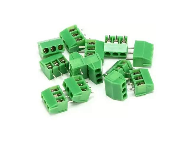 TECHDELIVERS ® Screw Terminal Block PCB mount block wire connector 5mm PITCH (50Piece 3PIN) - Image 1