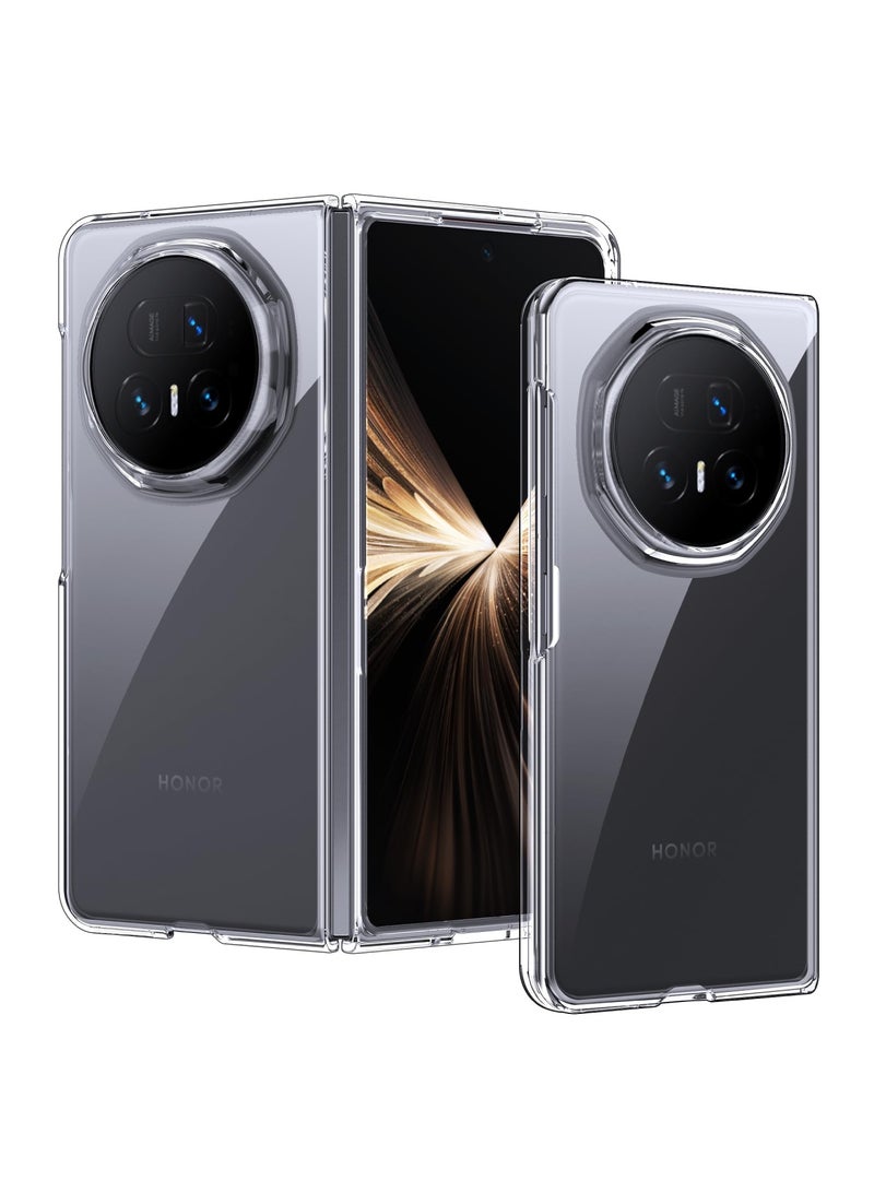 اووكاي جراب متوافق مع Honor Magic V5 2025، جراب شفاف للغاية من مادة البولي كربونات الصلبة المقاومة للصدمات الصفراء 0.3 مم مع حواف مرتفعة وغطاء فائق النحافة (شفاف) - Image 1