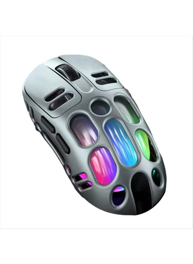 Wireless Bluetooth Gaming Mouse Dual Mode RGB Back Light Type C Rechargeable Mice Sliver - Image 3