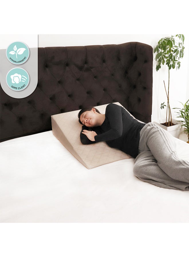 Moon Wedge Pillow For Gerd Acid Reflux Multicolour 76x78x20cm - Image 5