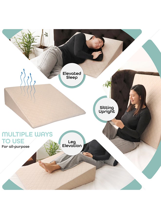 Moon Wedge Pillow For Gerd Acid Reflux Multicolour 76x78x20cm - Image 3