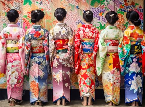 Cross & Glory Cross Glory Elegant Kimono Beauties 1000 Piece Artistic Jigsaw Puzzle for Adults Vibrant Colors Cultural Art Premium Quality Brain Exercise and Home Decor - Image 1