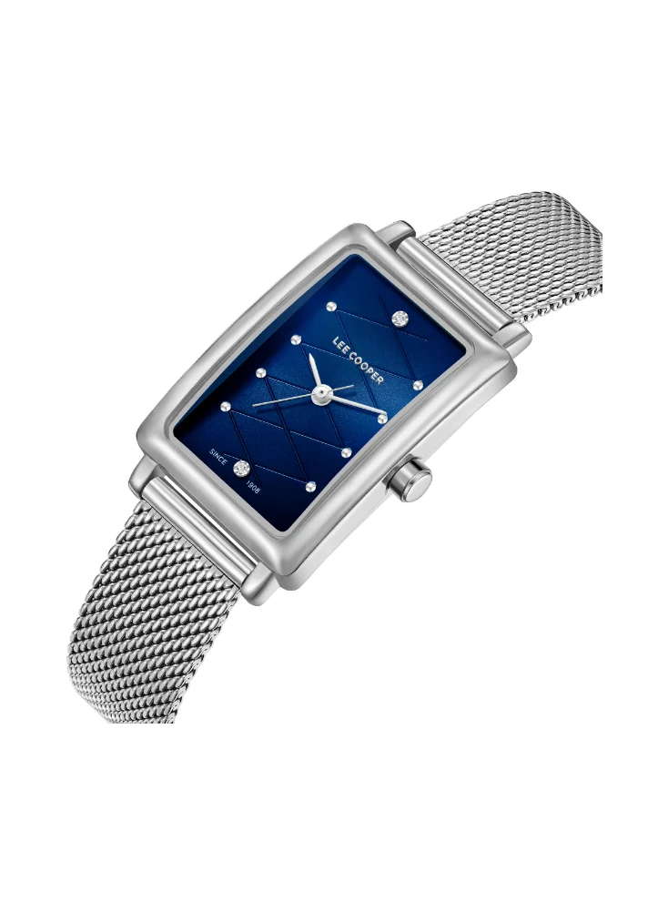 Lee Cooper Lee Cooper LC08076.390 Women's Analog Display Watch & Mesh Strap Silver