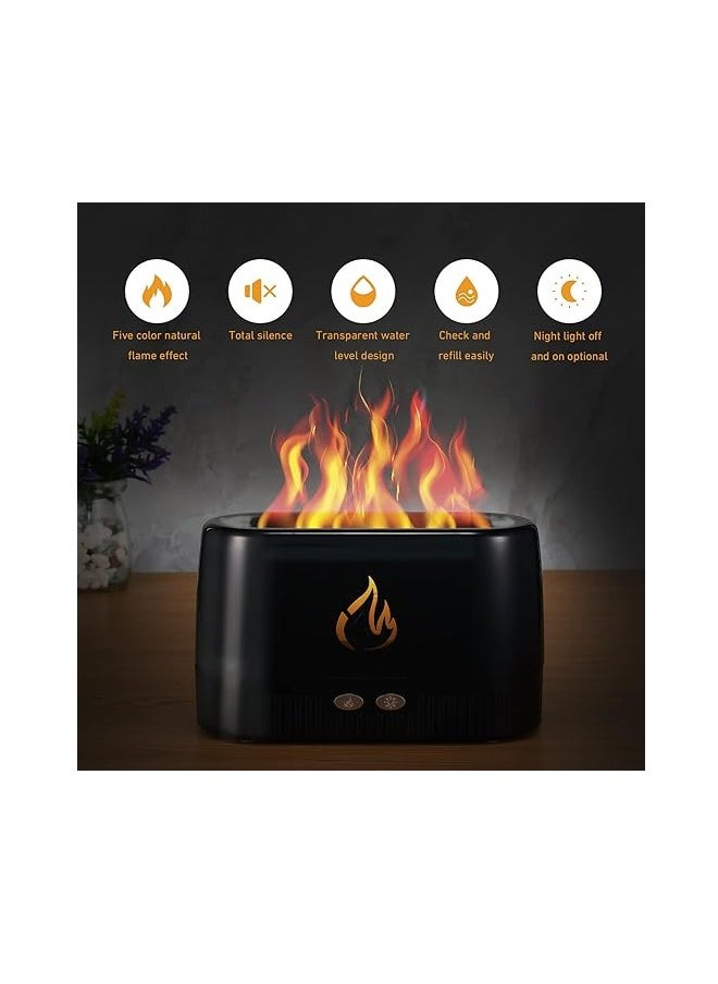 AROMA 24/7 Flame Aroma Diffuser, Aromatherapy Light Mist Atomizer with Auto-Off Protection for Spa, Home, Yoga, Office" 180ml Black.  - Image 2