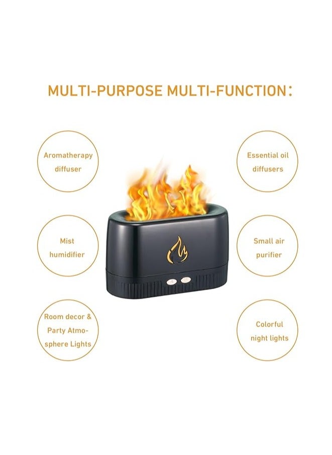 AROMA 24/7 Flame Aroma Diffuser, Aromatherapy Light Mist Atomizer with Auto-Off Protection for Spa, Home, Yoga, Office" 180ml Black.  - Image 4