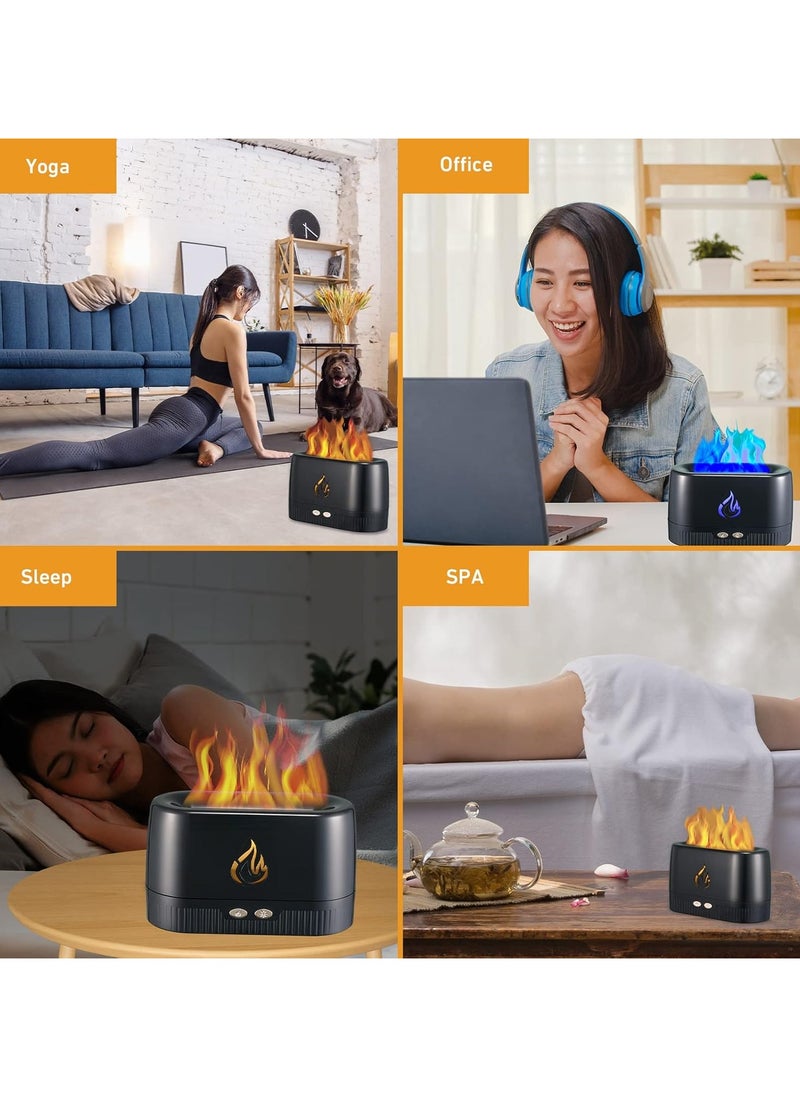 AROMA 24/7 Flame Aroma Diffuser, Aromatherapy Light Mist Atomizer with Auto-Off Protection for Spa, Home, Yoga, Office" 180ml Black.  - Image 5