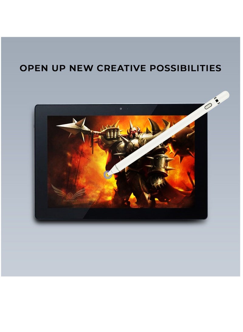 بورتوني قلم رقمي نشط لشاشات اللمس ، قابل لإعادة الشحن 1.5 مم رفيع متوافق مع iPhone / iPad Pro / Mini / Air / Android - Image 4