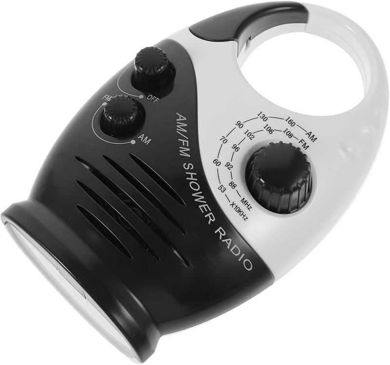 Portable Shower Radio with Built in Speaker AM FM for Bathroom Home Car Outdoor Use - Image 1
