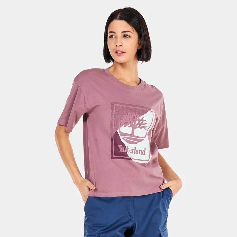 تمبرلاند تيشيرت ستاك لوجو للنساء