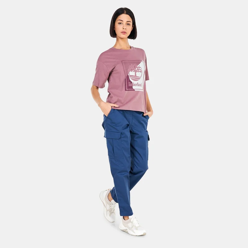 تمبرلاند تيشيرت ستاك لوجو للنساء