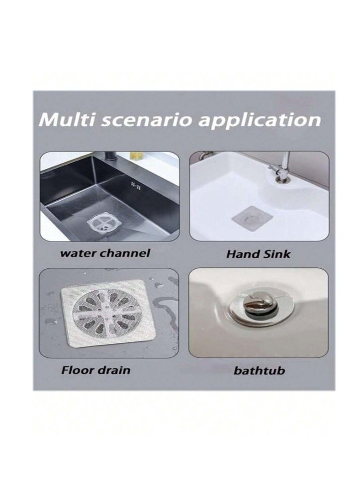 OASIS-TH 30pcs Disposable Drain Strainer,Anti-blocking Floor Drain Sticker Strainers Sticky Filter Mesh Stickers ,Drain Cover, Kitchen Sink Strainers  - Image 4