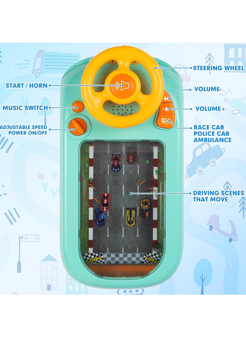 لعبة عجلة القيادة الموسيقية للأطفال، لعبة سباق سيارات محاكاة قيادة للأطفال الصغار مع صوت، لعبة قيادة تظاهرية للأطفال الصغار ألعاب حسية للأولاد والبنات هدية عيد ميلاد (سيارة سباق خضراء) - pzsku/Z5D932FB26F784AB7FC4EZ/45/_/1733800373/3a2a0c3f-013e-4cf7-9bfb-4186f06402a8