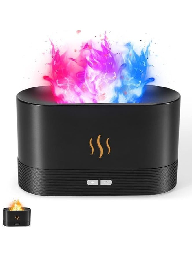 Spaceshoop Colorful Flame Air Aroma Diffuser Humidifier, Upgraded 7 Flame Colors Noiseless Essential Oil Diffuser for Home,Office,Yoga with Auto-Off Protection 180ml  - Image 1