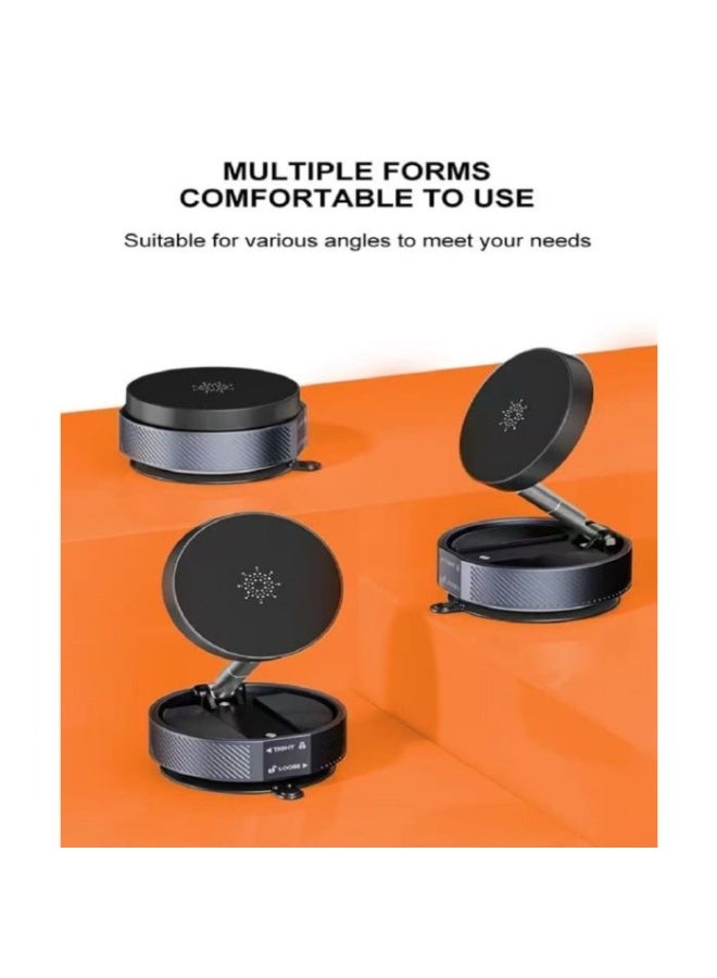 GOJI 360 Degree Magnetic Vacuum Suction Phone Holder, Strong Magnetic Grip,  Powerful Magnet For Secure Attachment - Black - Image 2