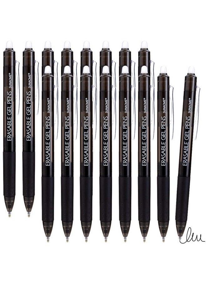 erofa 5Pcs Gel Pens Quick Dry Ink Pens Fine Point 0.5Mm Retractable Press Gel Pens Rolling Ball Black Ink Smooth Writing For Office School Student Exercise (Retro)  - Image 2