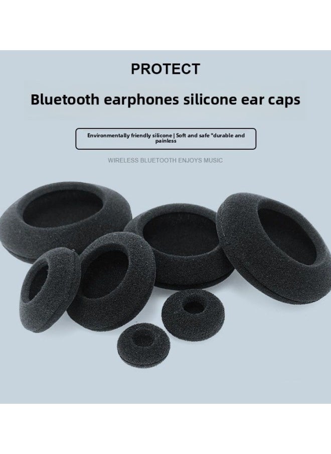 Round Headphone Case Imported Thickened Sponge Case Suitable For Apple For huawei Walkers Bluetooth Headset-Memory Capacity:5.5cm [sponge Cover] 3 Pairs - Image 2