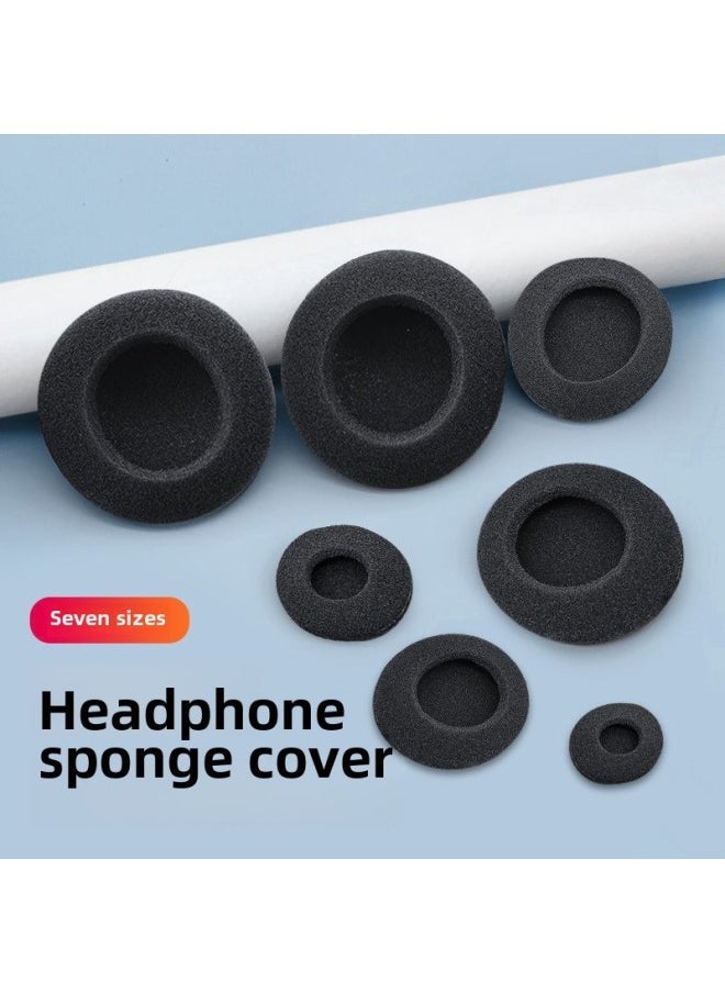 Round Headphone Case Imported Thickened Sponge Case Suitable For Apple For huawei Walkers Bluetooth Headset-Memory Capacity:5.5cm [sponge Cover] 3 Pairs - Image 1