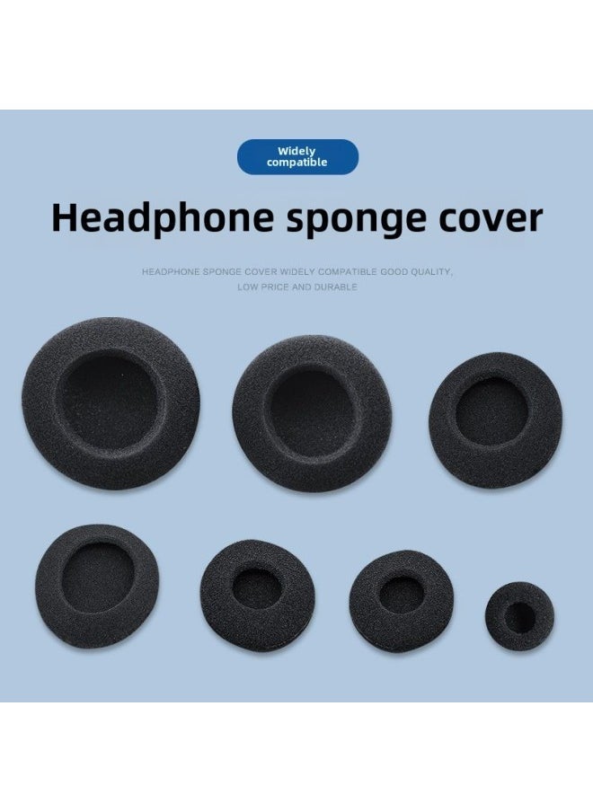 Round Headphone Case Imported Thickened Sponge Case Suitable For Apple For huawei Walkers Bluetooth Headset-Memory Capacity:5.5cm [sponge Cover] 3 Pairs - Image 3