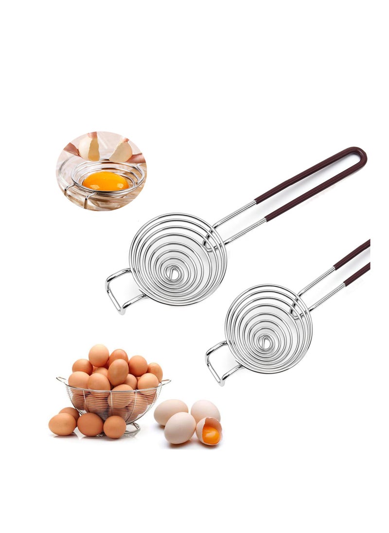 Egg Separator Egg Yolk White Separator Duck Egg Separator Stainless Steel Egg Separator Divider Tool Kitchen Gadgets for Cooking Baking (2 PACK) - pzsku/Z5D936667B344D49CADFAZ/45/_/1715757902/094e7e34-99eb-4d89-8d2d-e9120de5732f