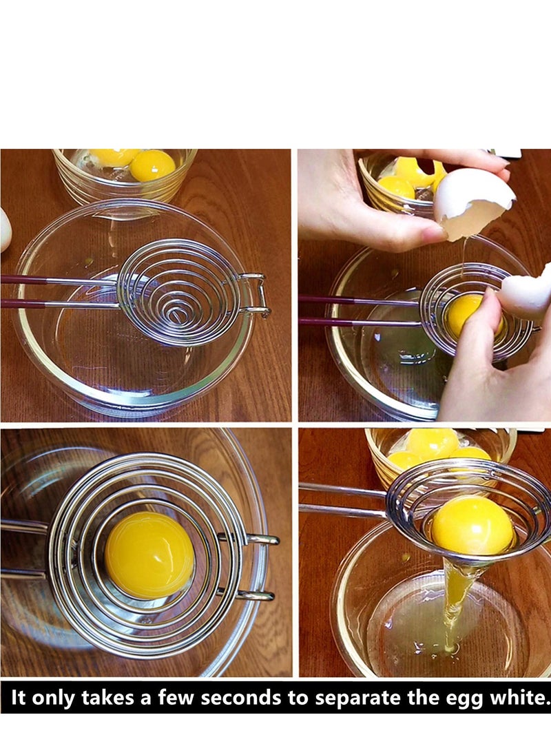 Egg Separator Egg Yolk White Separator Duck Egg Separator Stainless Steel Egg Separator Divider Tool Kitchen Gadgets for Cooking Baking (2 PACK) - pzsku/Z5D936667B344D49CADFAZ/45/_/1715757903/443698de-8ac3-4a80-a900-3c709bafe9eb