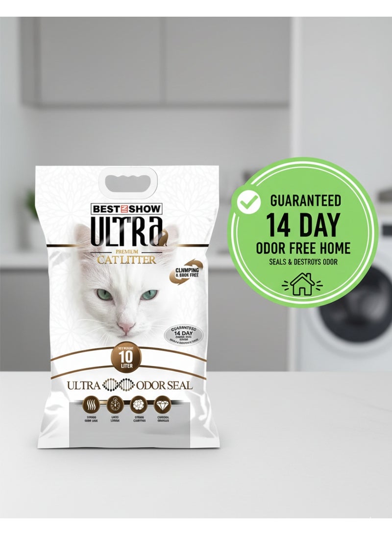 Ultra Odor Seal Unscented Clumping Cat Litter with Charcoal Granules 10L - Image 2