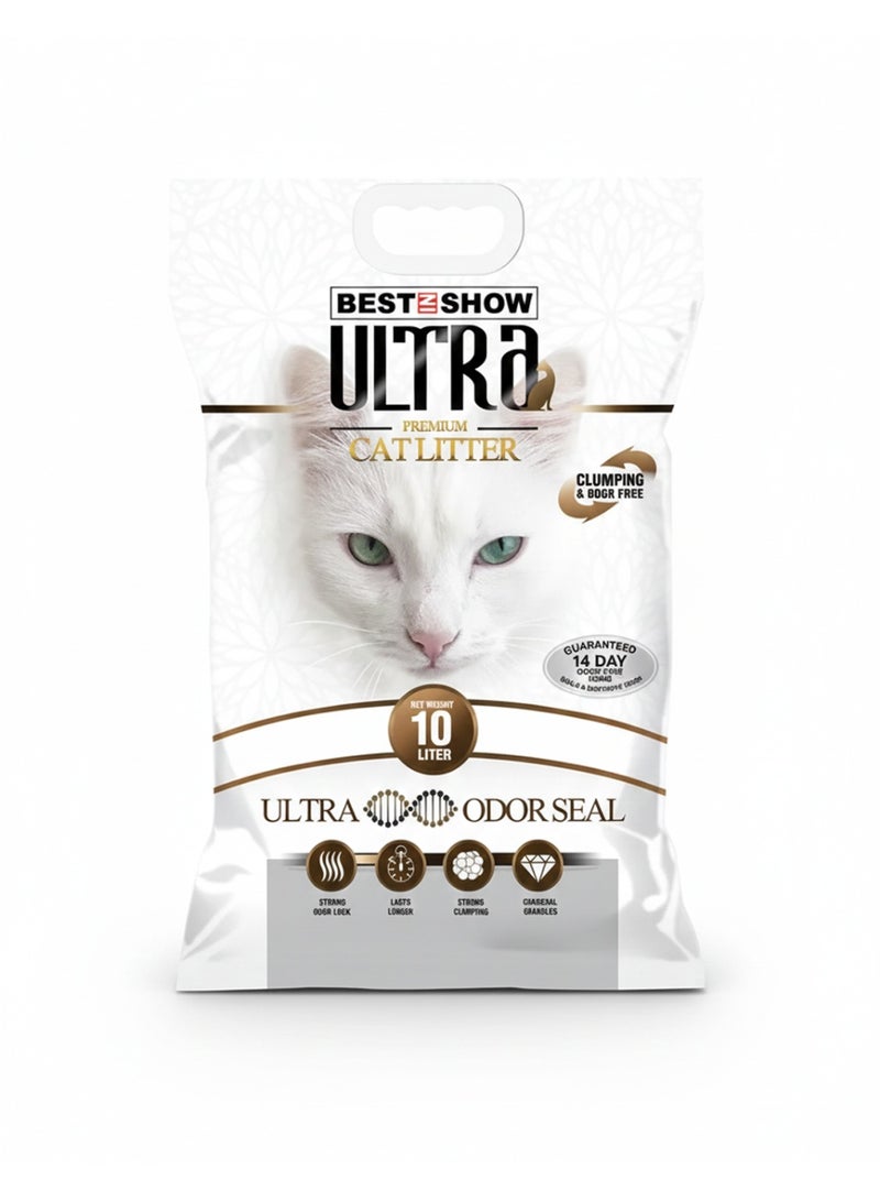 Ultra Odor Seal Unscented Clumping Cat Litter with Charcoal Granules 10L - Image 1