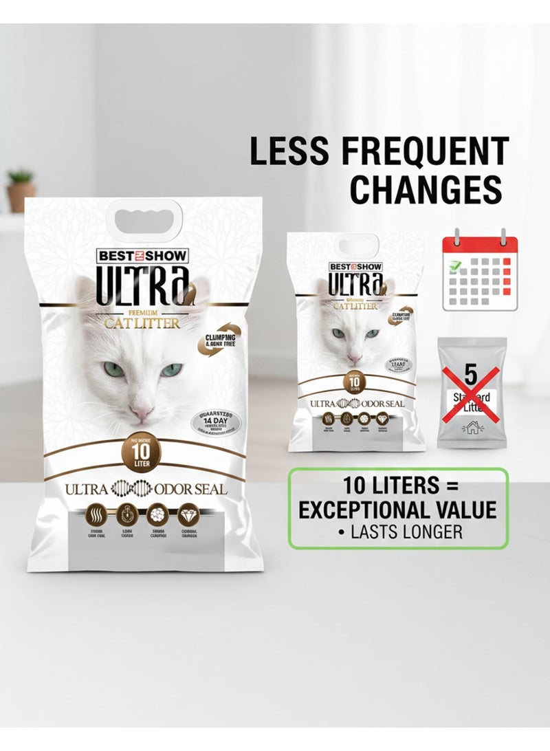 Ultra Odor Seal Unscented Clumping Cat Litter with Charcoal Granules 10L - Image 3