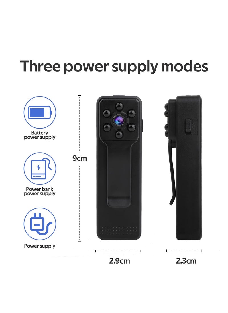 TECHNOVIEW TECHNOVIEW Wearable Mini Body Camera 1080p Video Audio Recorder Motion Activated Night Vision Indoor Outdoor Spy Pocket Body Camera for Home and Office with Free 64GB Memory Card Non WiFi  - Image 5