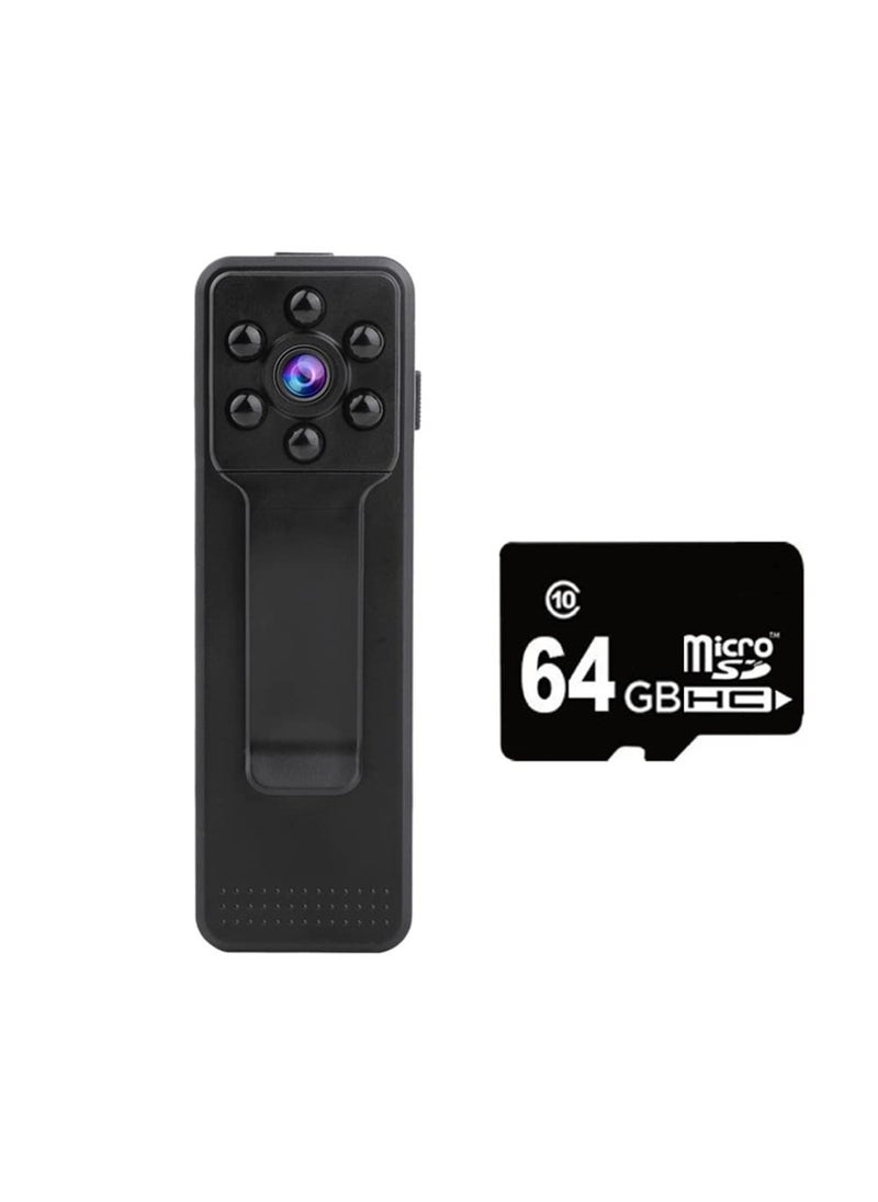 TECHNOVIEW TECHNOVIEW Wearable Mini Body Camera 1080p Video Audio Recorder Motion Activated Night Vision Indoor Outdoor Spy Pocket Body Camera for Home and Office with Free 64GB Memory Card Non WiFi  - Image 1