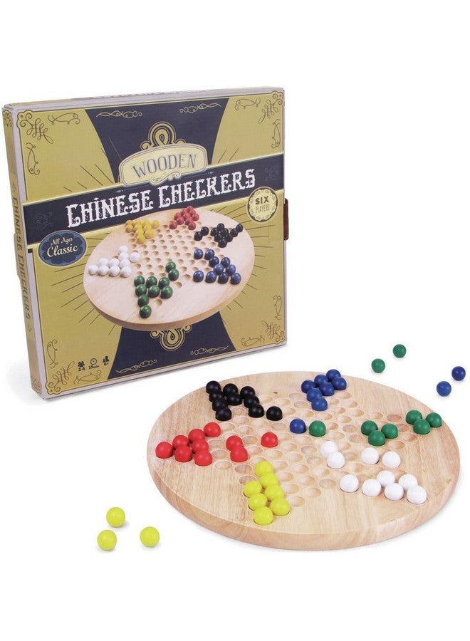 Brybelly All Natural Wood Chinese Checkers with Wooden Marbles by Brybelly (1-Pack) - Image 1
