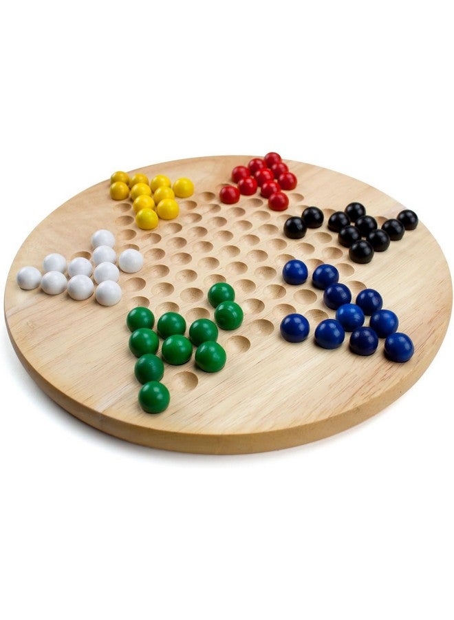 Brybelly All Natural Wood Chinese Checkers with Wooden Marbles by Brybelly (1-Pack) - Image 3