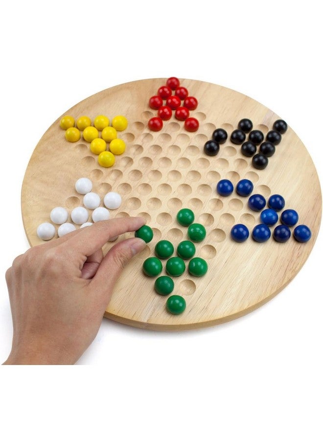 Brybelly All Natural Wood Chinese Checkers with Wooden Marbles by Brybelly (1-Pack) - Image 4