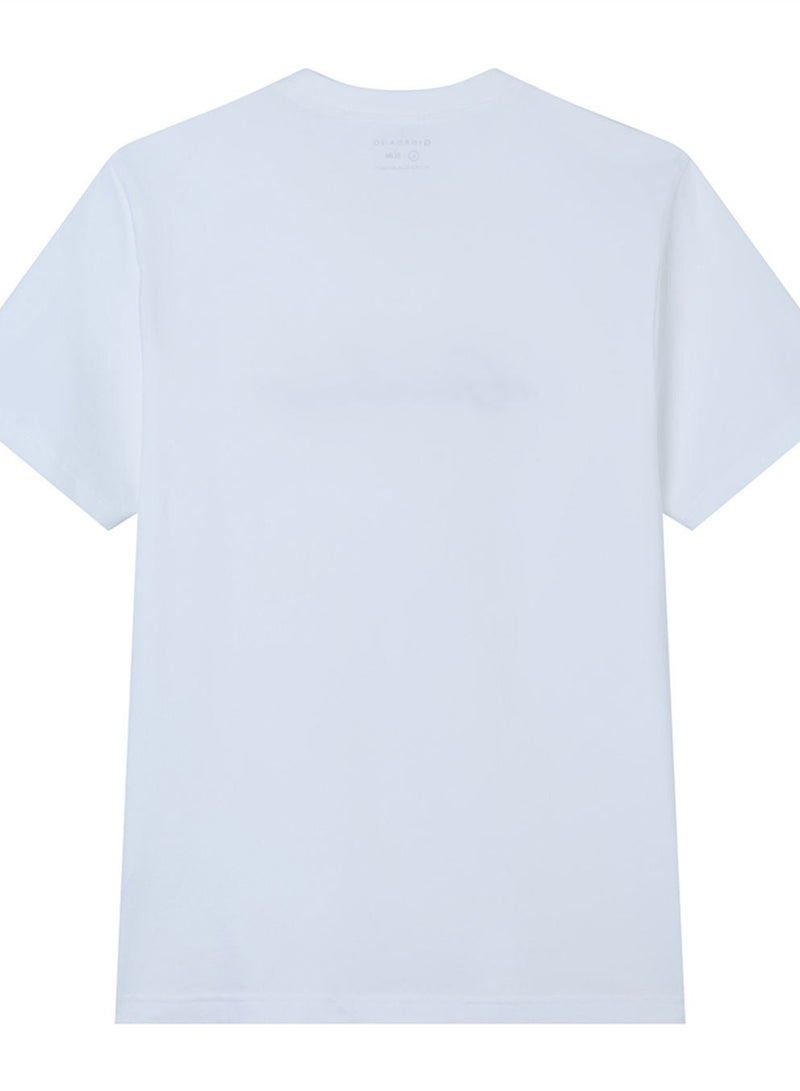 GIORDANO تي شيرت قطن بتصميم مميز للرجال بقصة ضيقة - Image 4
