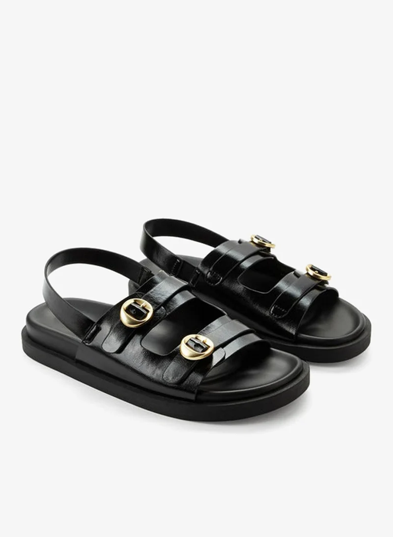Women Buckle Detail Sandals