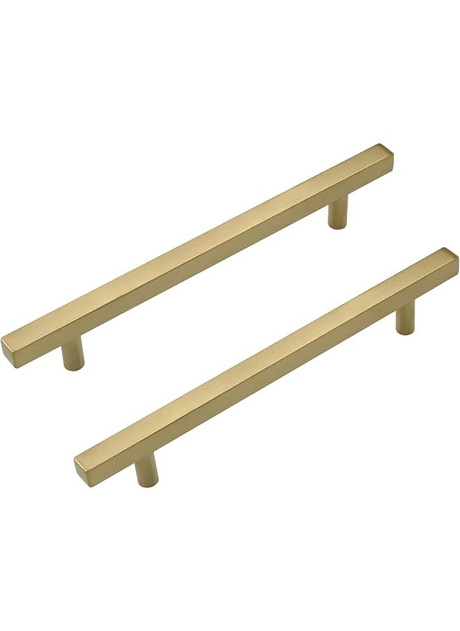 PROMASS promass 10 Pack Gold Cupboard Handles Gold Kitchen Handles 160mm Brass Cabinet Handles Kitchen Cupboard Handles Gold Handles Brass Door Handles Stainless Steel 