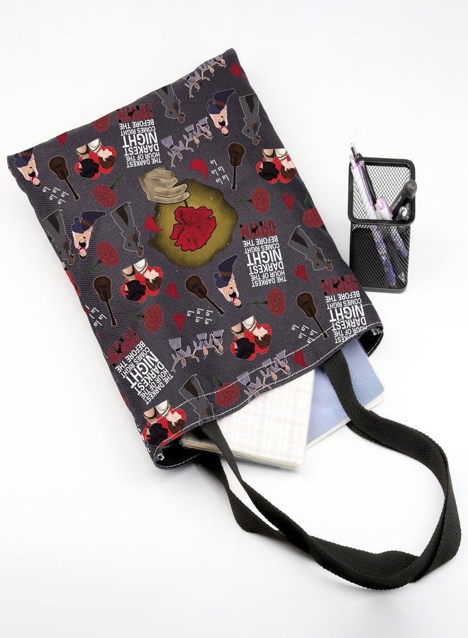 FEELMEM H Musical Tote Bag The Darkest Hour Of The Darkest Night Comes Right Before The Dawn Shoulder Bag - Image 5
