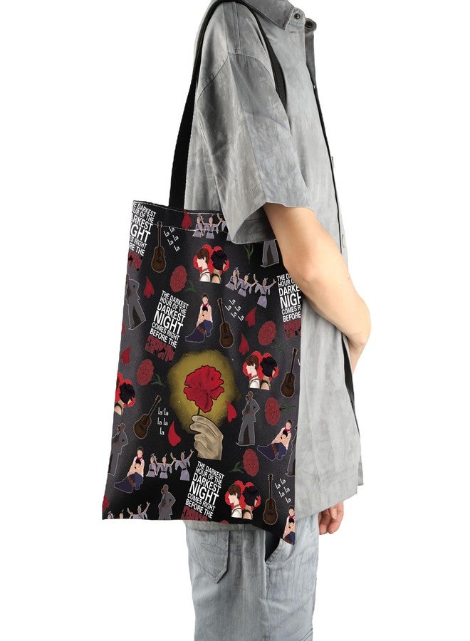 FEELMEM H Musical Tote Bag The Darkest Hour Of The Darkest Night Comes Right Before The Dawn Shoulder Bag - Image 4