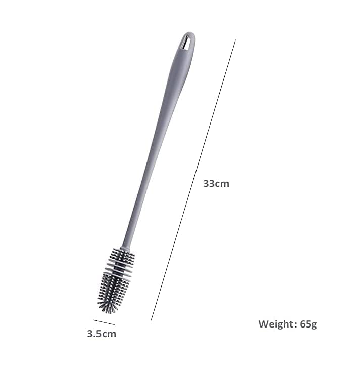NOBILEA NOBILEA 2 Pcs Oil Dispenser Vinegar Glass Oil BottleGlass Body with Stopper Cap with Silicone Long Handle Flexible Bottle Cleaner BrushPack of 3 - Image 3