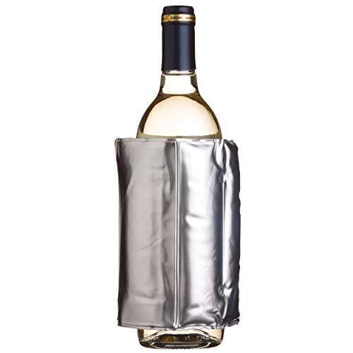 Barcraft BAR CRAFT Barcraft Insulated Single Bottle Wine Cooler Cuff - Silver Finish - Image 1