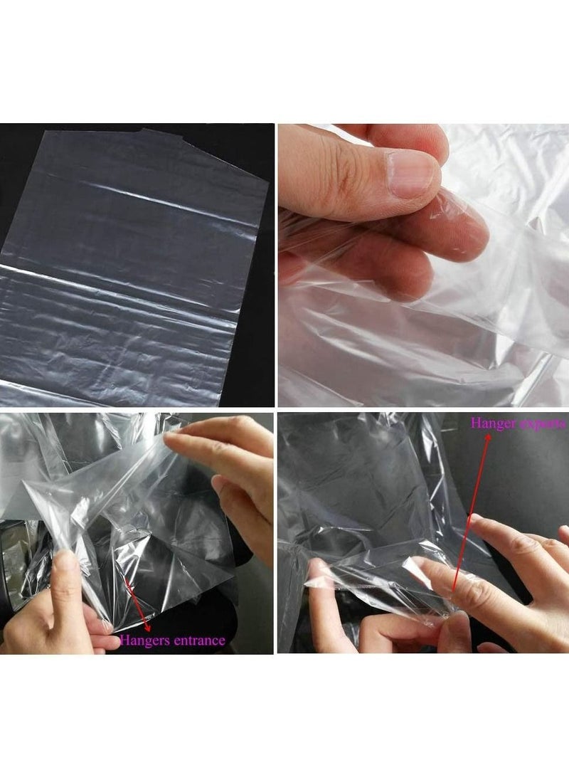 Pack of 10 Hanging Disposable plastic Suit Bags Garment Bag, Transparent Suit Bag ,Clothing Dust Cover, Gown and Dress Dustproof Wateproof Storage Bag 60×160 Garment Bag for Storage Clothes Cover  (Tr - pzsku/Z5D93A939D6DE84AE98D7Z/45/_/1657725374/78f0d663-4a05-474b-9c92-a9afd532fdda