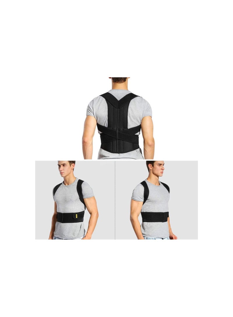 Back Posture, Shoulder Support Straightener Posture Corrector Belt Back Support Brace Improve Bad Posture for Shoulder Back Waist,L  - Image 2