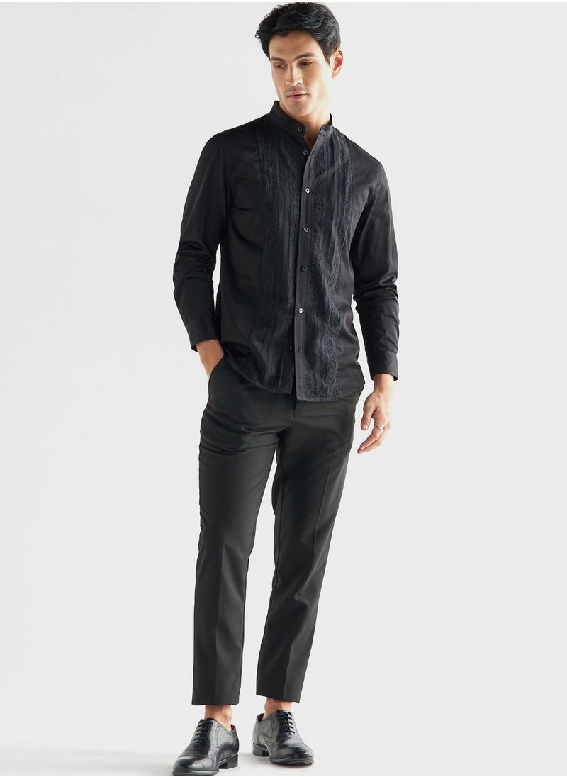 FAV Lace Detail Regular Fit Shirt  - Image 4