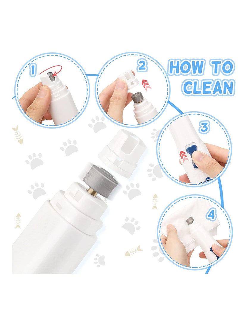 KASTWAVE Dog Electric Nail File Grinder Pet Nail Trimmer Low Noise Long Working Time for Small Medium Large Breed Dog and Cat  - Image 4