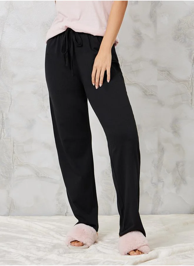 Styli Relax Embroidered Pocket Tee & Pyjama Set