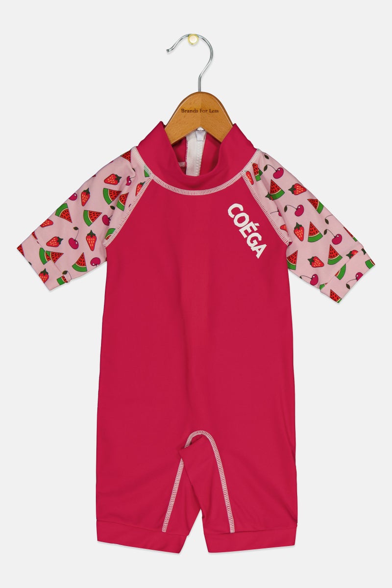 COEGA SUNWEAR Toddlers Girl Brand Logo One Piece Swimsuit, Multicolor - Image 1