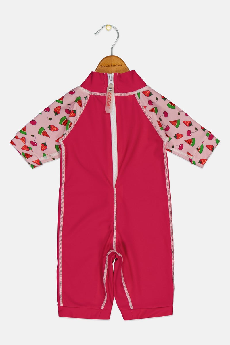 COEGA SUNWEAR Toddlers Girl Brand Logo One Piece Swimsuit, Multicolor - Image 2