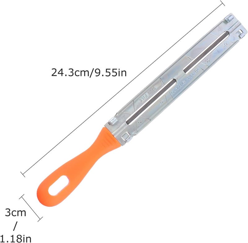 VICASKY Chainsaw Sharpener Kit with Wood File and Plastic Handle Guide, Manual Chainsaw Chain Sharpening Tool for Outdoor Power Tools, Portable and Sturdy Accessory Set - Image 2